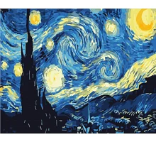 Картина по номерам (сложная) Ван Гог Звездная Ночь 40*50 (LW410)