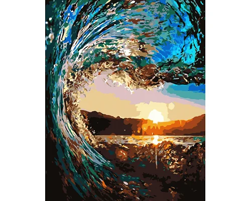 Картина по номерам Морская Волна на Рассвете 40*50 (LW746)
