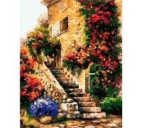 Картина по номерам Цветочная Лестница 40*50 см Origami (LW1108)