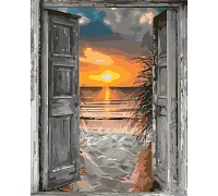 Картина по номерам Двери в морской закат 40*50 (LW3071)