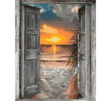 Картина за номерами Origami Двері в морський захід LW 3071 40*50 виробництво Україна