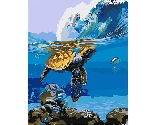 Картина по номерам Черепаха в море 40*50 (LW3094)