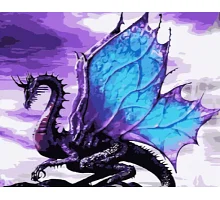 Картина за номерами фентезі  Дракон з крилами Origami  40*50 (LW065)