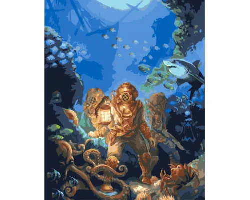 Картина по номерам Пейзаж Подводный мир 40*50 см Origami (LW3043)