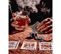 Картина по номерам Origamі Покер Виски Сигара 40*50 (LW3168)