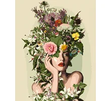 Картина по номерам Origamі Дівчина з квітковим ароматом LW 3185 40*50 виробництво Україна