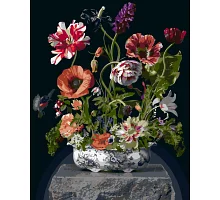 Картина за номерами Квіти. Незвичний букет 40*50 см Орігамі LW 3263