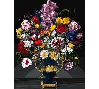 Картина за номерами Квіти Королівський букет у вазі 40*50 см Орігамі LW3264