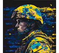 Картина за номерами патріотична Захисник України40*40 см Орігамі LW2002