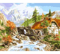 Картина по номерам Горная река. Пейзаж
 40*50 см Оригами 30520 (LW30520)