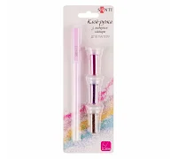 Клей-ручка c набором глиттера фіолетовий рожевий бронза Santi код: 742960
