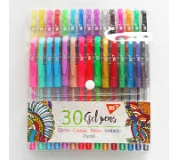 Набір кольорових гелевих ручок для малювання 30 штук YES (420435)