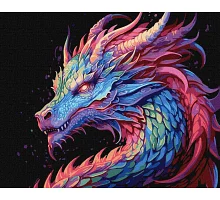 Картина за номерами Барвистий дракон 40x50 Идейка (KHO5113)