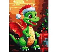Картина по номерам  Рождественский дракон 40x30 Идейка (KHO6110)