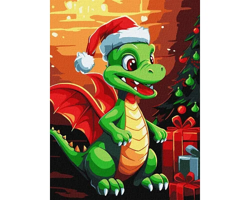 Картина за номерами Різдвяний дракон 40x30 Идейка (KHO6110)