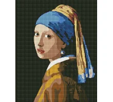 Алмазна мозаїка Дівчина з перловою сережкою  Ян Вермер 40х50 Ідейка (AMO7738)
