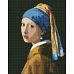 Алмазна мозаїка Дівчина з перловою сережкою  Ян Вермер 40х50 Ідейка (AMO7738)