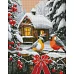 Алмазна мозаїка Снігова казка з голограмними стразами art_selena_ua 40х50 Ідейка (AMO7796)