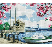 Алмазна мозаїка Яскравий Стамбул з голограмними стразами 40х50 Ідейка (AMO7734)