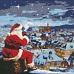 Алмазна мозаїка без підрамника Різдвяна ніч з голограмними стразами art_selena_ua 40х40 Ідейка (AMC7825)