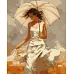Картина за номерами Дівчина з парасолькою art_selena_ua 40х50 Ідейка (KHO8365)