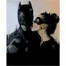 Алмазна картина Бетмен і жінка-кішка розміром 40х50 см Strateg FA40850