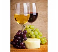 Алмазна мозаїка Виноградне вино без підрамника розміром 30х40 см Strateg (GD86108)