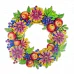 Алмазна мозаїка Віночок - Квіти серпня підвісний розміром 30х30 см Strateg (HHE13844)