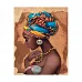 Алмазна мозаїка Дівчина з Африки 40х50 см Strateg FA20190