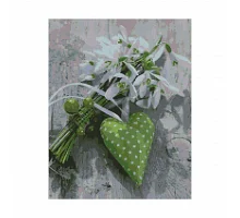 Алмазна мозаїка Зелене серце 40х50 см Strateg FA40801