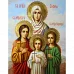 Алмазна мозаїка Ікона Віри, Надії, Любові та їх матері Софії без підрамника розміром 40х50 см Strateg