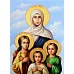 Алмазна мозаїка Ікона Віри, Надії, Любові та їх матері Софії без підрамника розміром 50х65 см Strateg