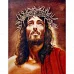 Алмазна мозаїка Ісус із терновою короною без підрамника розміром 40х50 см Strateg (JSFH85895)