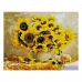 Алмазна мозаїка Квіти соняшника у вазі 40х50 см Strateg FA40110