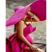 Алмазна мозаїка Яскраве рожеве плаття та капелюх без підрамника розміром 40х50 см Strateg (JSFH85897)