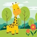 Картина за номерами Веселий жирафчик розміром 20х20 см Strateg (HH5780)