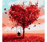 Картина за номерами Дерево кохання розміром 20х20 см Strateg (HH5789)