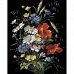 Картина за номерами Букет польових квітів на чорному фоні розміром 40х50 см Strateg (AH1040)