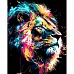 Картина за номерами Могутній лев на чорному фоні розміром 40х50 см Strateg (AH1027)