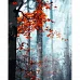Картина за номерами Помаранчевий ліс з лаком та з рівнем розміром 40х50 см Strateg (GS1346)