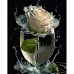 Картина за номерами Троянда у скляній вазі на чорному фоні розміром 40х50 см Strateg (AH1001)
