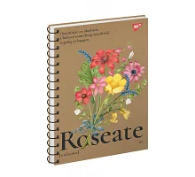 Зошит Roseate 120 аркушів клітинка YES (681921)