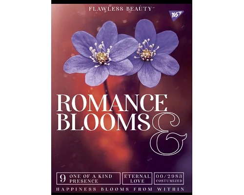 Зошит шкільний Romance blooms 48 аркушів клітинка YES (681934)