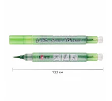 Маркер акварельный Glitter Brush кисть 10. травянисто-зеленый Santi (390759)