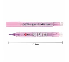 Маркер акварельний Glitter Brush пензель 18 світло-рожевий Santi (390767)