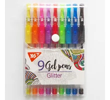Набор гелевых ручек Glitter 9 штук YES (420431)