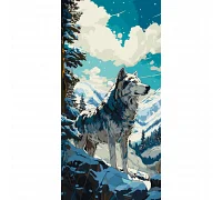 Картина за номерами Аляска з вовком у горах 40х80 см АРТ-КРАФТ (11533-AC)