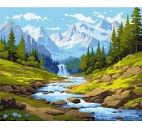 Картина по номерам Ручей в горах art_selena_ua 40x50 (KHO2899)