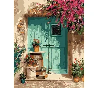 Картина по номерам Дверь в окружении цветов 40*50 см Origami (LW199)
