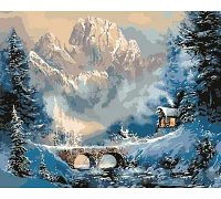 Картина по номерам Зимний пейзаж 40*50 Origami (LW3076)